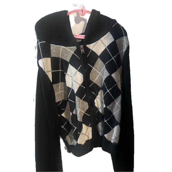 Hollister Sweaters - Hollister Black and White Preppy Cardigan
